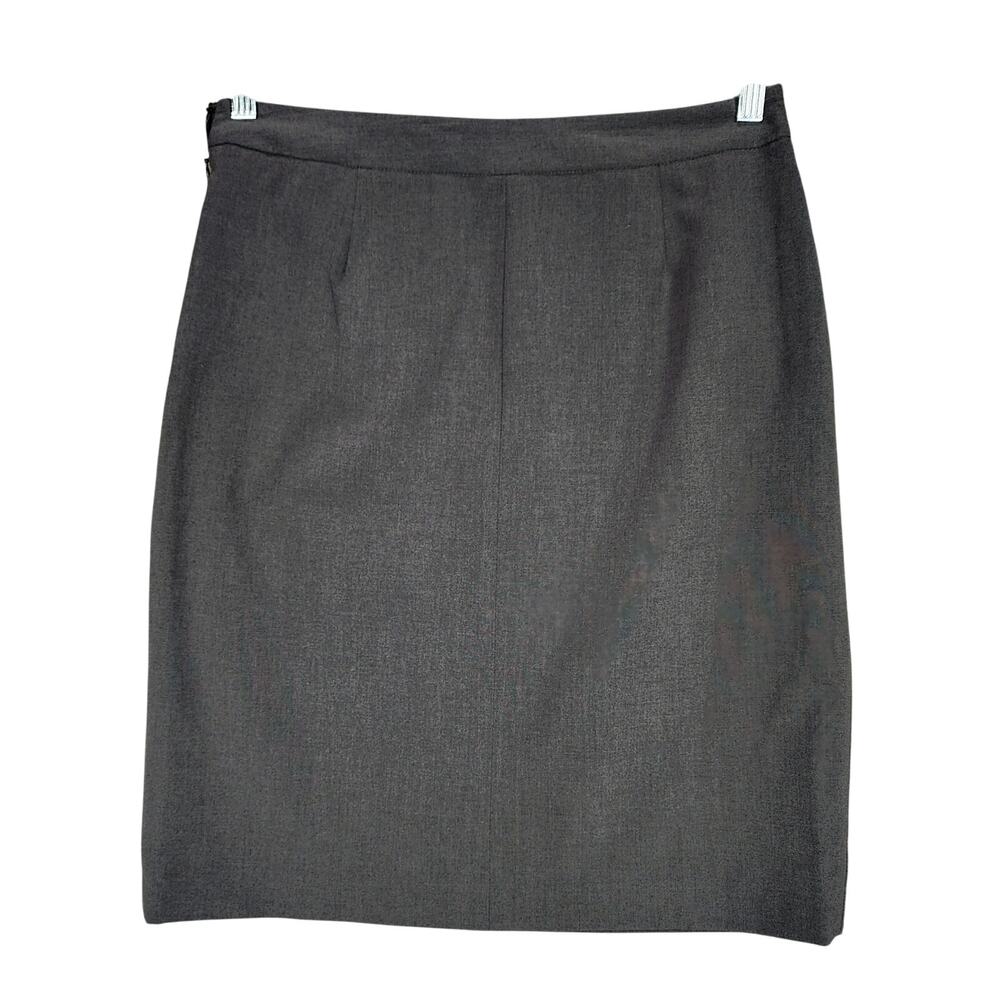 Laundry Shelli Segal Pencil Skirt 8 Women Charcoal Gray 30x22 Stretch‎ Zip NEW - Picture 3 of 12